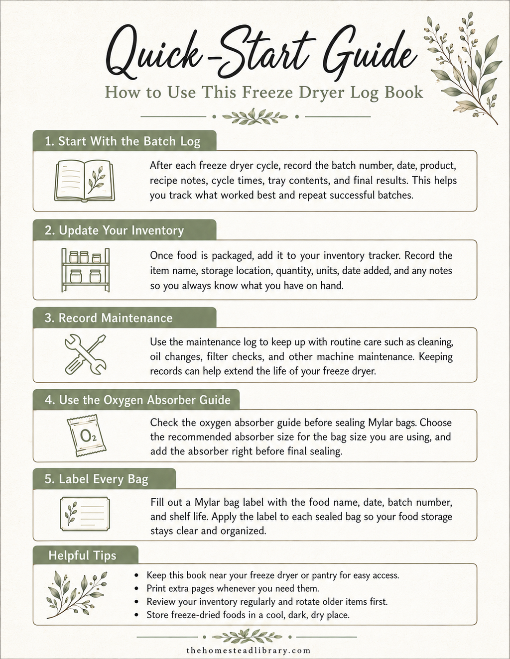 Freeze Dryer Batch Log PDF + Mylar Bag Labels.pdf